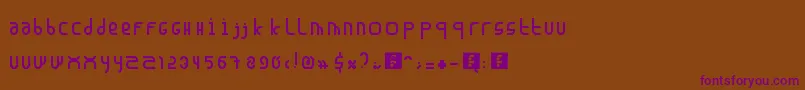 フォントMadura – 紫色のフォント、茶色の背景
