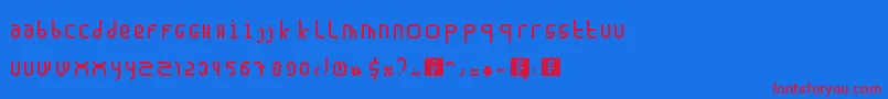 Madura Font – Red Fonts on Blue Background