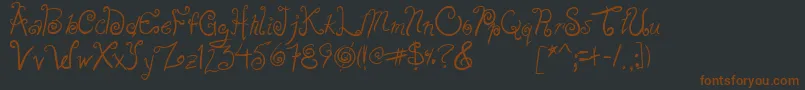 Sugarbush10v Font – Brown Fonts on Black Background