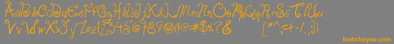Sugarbush10v Font – Orange Fonts on Gray Background