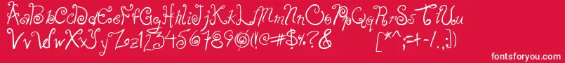 Sugarbush10v Font – White Fonts on Red Background