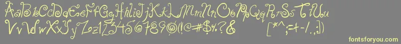 Sugarbush10v Font – Yellow Fonts on Gray Background