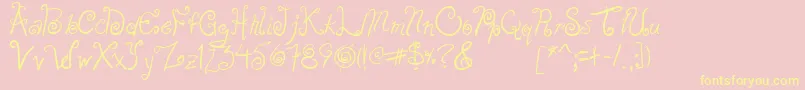 Sugarbush10v Font – Yellow Fonts on Pink Background