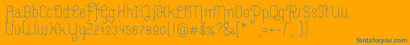 フォントMerijntjeLight – オレンジの背景に青い文字