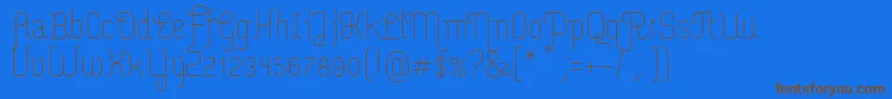 MerijntjeLight Font – Brown Fonts on Blue Background