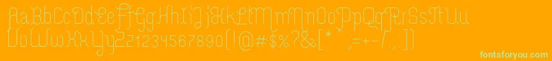 MerijntjeLight Font – Green Fonts on Orange Background