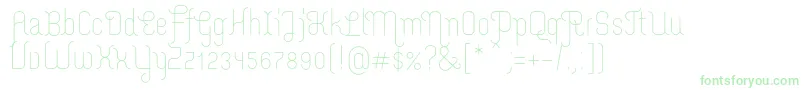 MerijntjeLight Font – Green Fonts on White Background