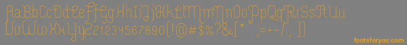 MerijntjeLight Font – Orange Fonts on Gray Background