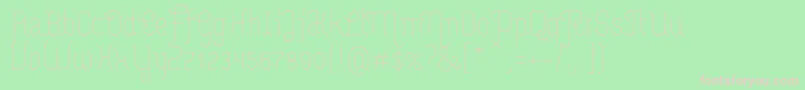 MerijntjeLight-Schriftart – Rosa Schriften auf grünem Hintergrund