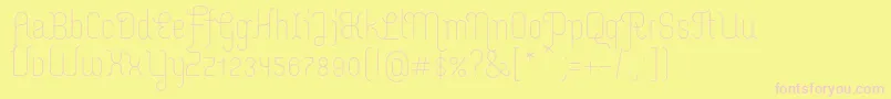 MerijntjeLight Font – Pink Fonts on Yellow Background