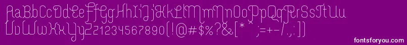 MerijntjeLight Font – White Fonts on Purple Background