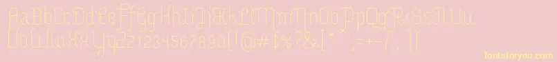 MerijntjeLight Font – Yellow Fonts on Pink Background