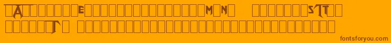 TestamentLogo Font – Brown Fonts on Orange Background