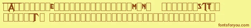 TestamentLogo Font – Brown Fonts on Yellow Background