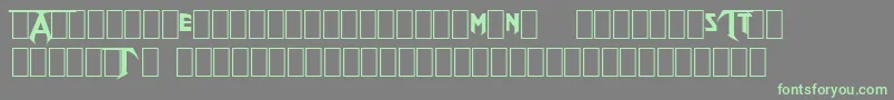 Fonte TestamentLogo – fontes verdes em um fundo cinza