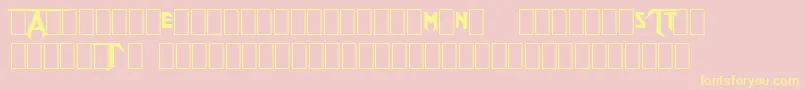 TestamentLogo Font – Yellow Fonts on Pink Background