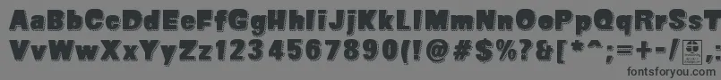 SuperSevenShadowedDemo Font – Black Fonts on Gray Background