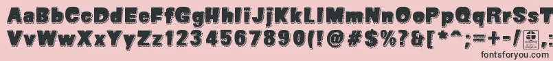 SuperSevenShadowedDemo Font – Black Fonts on Pink Background