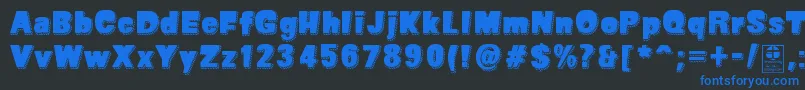 SuperSevenShadowedDemo Font – Blue Fonts on Black Background