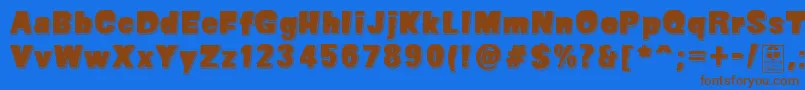 SuperSevenShadowedDemo Font – Brown Fonts on Blue Background