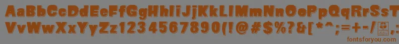 SuperSevenShadowedDemo Font – Brown Fonts on Gray Background