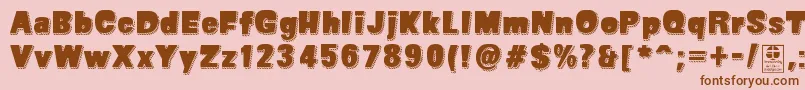 SuperSevenShadowedDemo Font – Brown Fonts on Pink Background