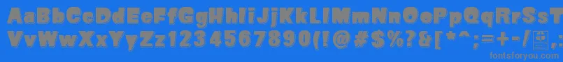 SuperSevenShadowedDemo Font – Gray Fonts on Blue Background