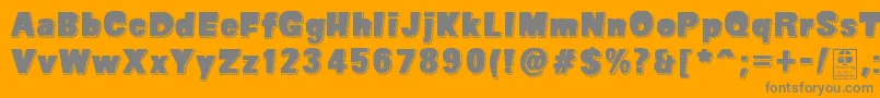 SuperSevenShadowedDemo Font – Gray Fonts on Orange Background