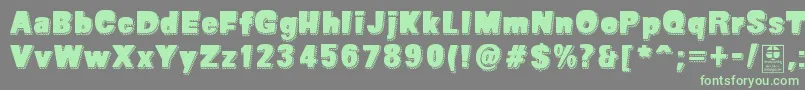 SuperSevenShadowedDemo Font – Green Fonts on Gray Background