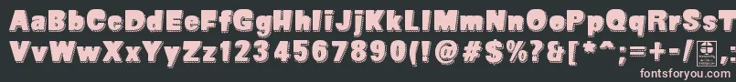 SuperSevenShadowedDemo Font – Pink Fonts on Black Background