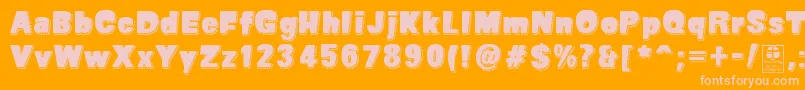 More about SuperSevenShadowedDemo Font SuperSevenShadowedDemo Font – Pink Fonts on Orange Background