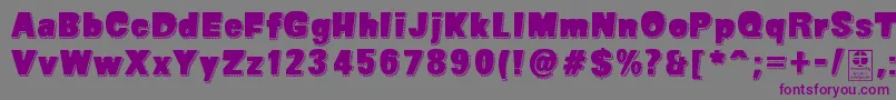 SuperSevenShadowedDemo Font – Purple Fonts on Gray Background