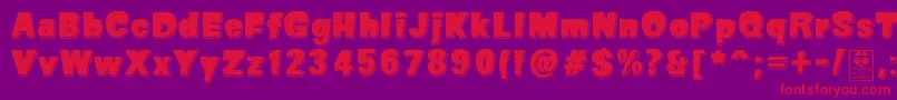 SuperSevenShadowedDemo Font – Red Fonts on Purple Background