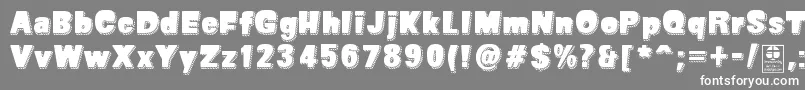 SuperSevenShadowedDemo Font – White Fonts on Gray Background