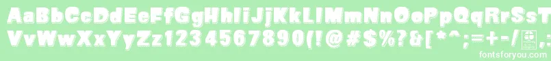 SuperSevenShadowedDemo Font – White Fonts on Green Background