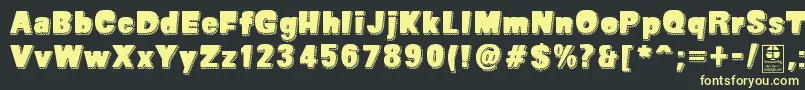 SuperSevenShadowedDemo Font – Yellow Fonts on Black Background