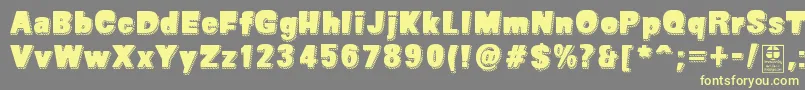 SuperSevenShadowedDemo Font – Yellow Fonts on Gray Background