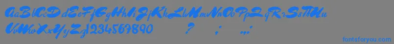 AboutSweetMemories-Schriftart – Blaue Schriften auf grauem Hintergrund