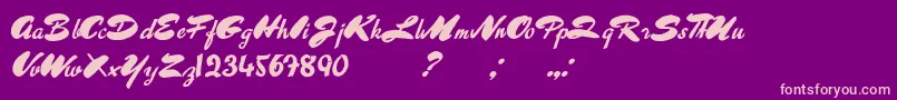 AboutSweetMemories Font – Pink Fonts on Purple Background