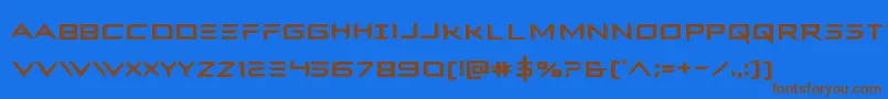 Ferretface Font – Brown Fonts on Blue Background