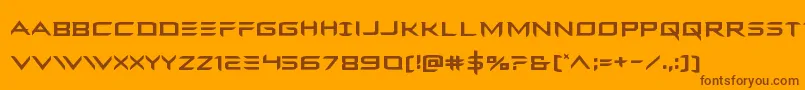 Ferretface Font – Brown Fonts on Orange Background