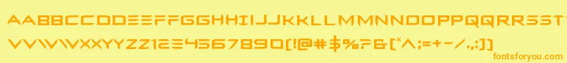 Ferretface Font – Orange Fonts on Yellow Background