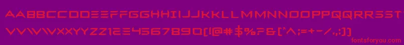 Czcionka Ferretface – czerwone czcionki na fioletowym tle