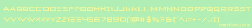 Fonte Ferretface – fontes amarelas em um fundo verde