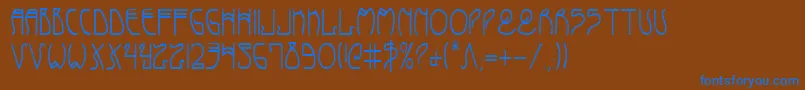 Подробнее о шрифте Coydecoc Шрифт Coydecoc – синие шрифты на коричневом фоне