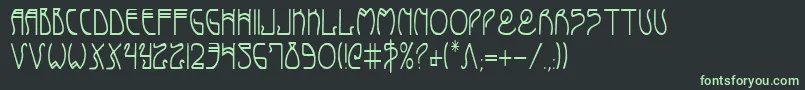 フォントCoydecoc – 黒い背景に緑の文字