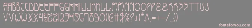 フォントCoydecoc – 灰色の背景にピンクのフォント