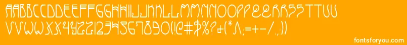 フォントCoydecoc – オレンジの背景に白い文字