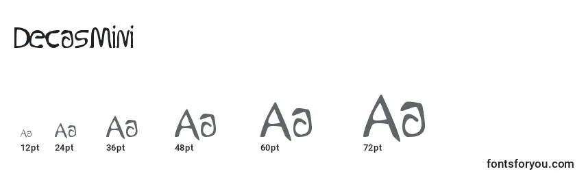 Размеры шрифта DecasMini