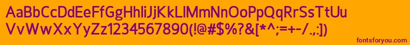 HoxtonDemibold Font – Purple Fonts on Orange Background